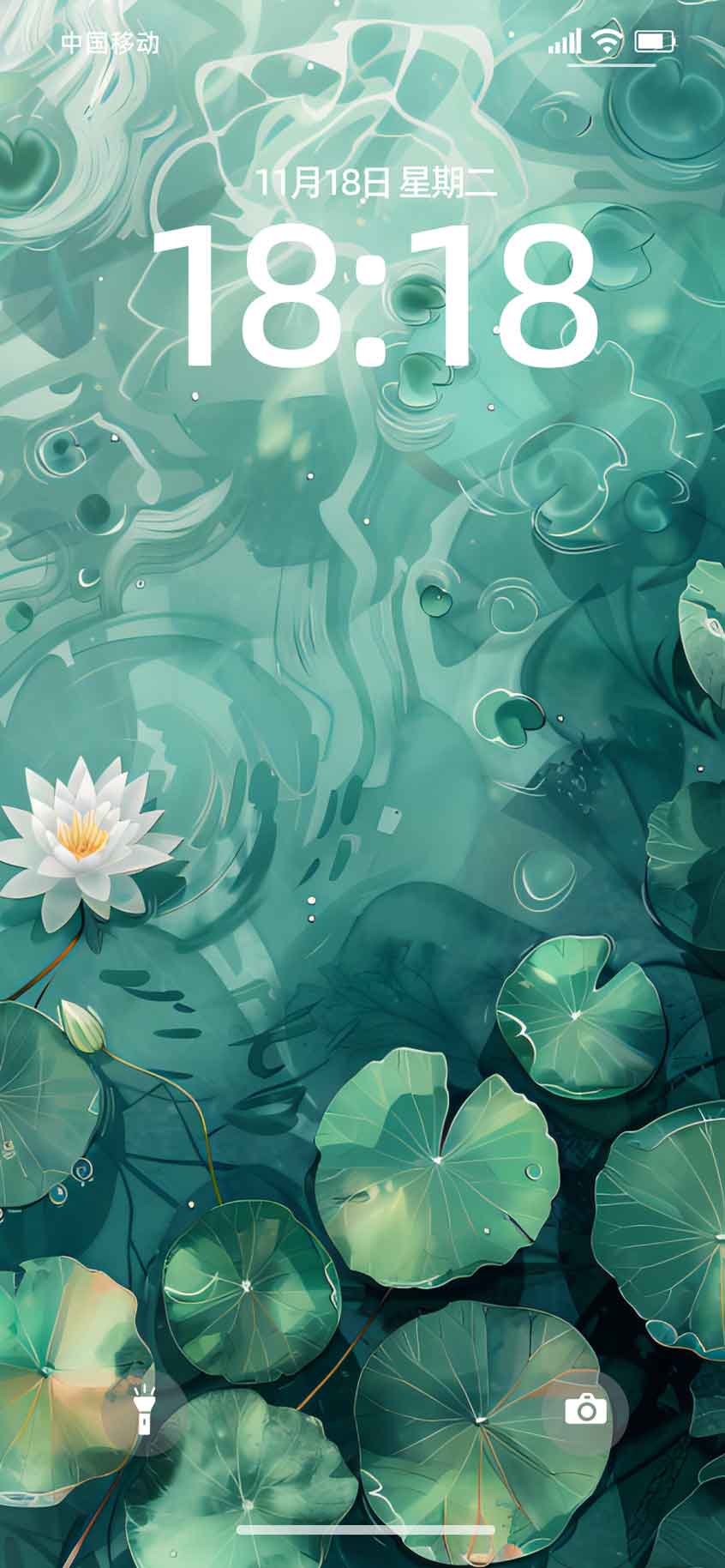 0003池塘荡漾4K壁纸唯美水面涟漪莲花禅意手机电脑桌面高清背景图-衔鳞集