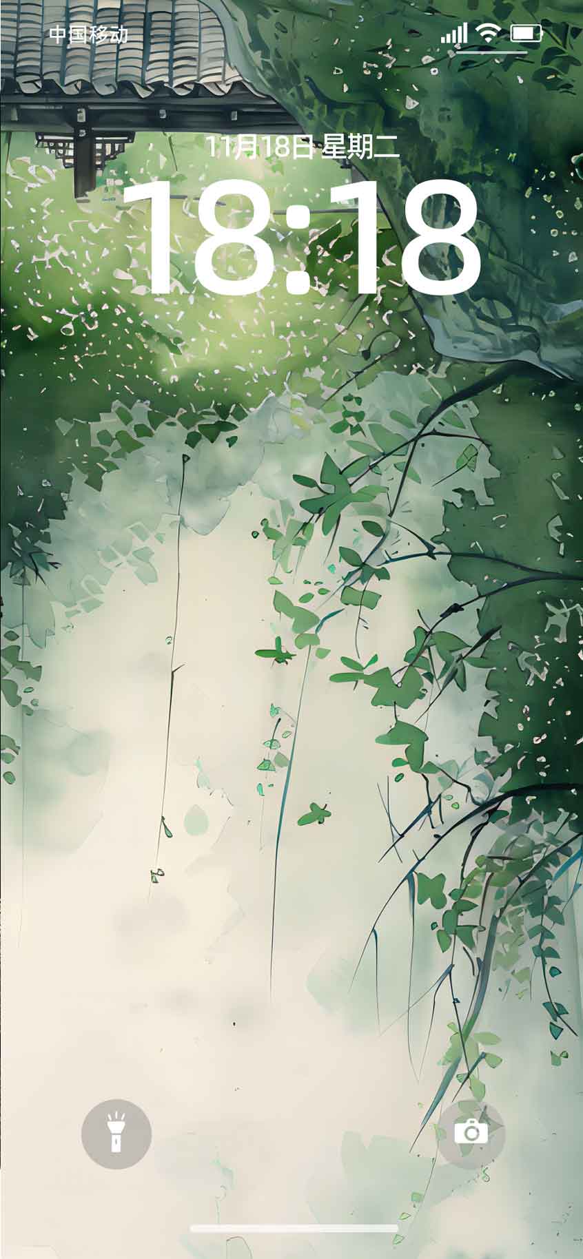 0007窥窗映竹见玲珑4K壁纸江南园林竹影花窗古风意境手机电脑桌面高清背景图-衔鳞集