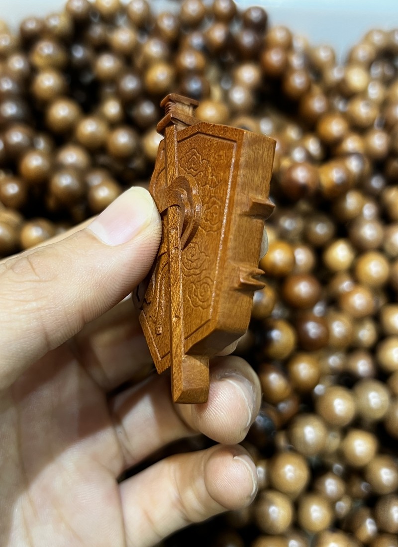 图片[3]-雷击天然紫微桃木锻造九字真言七星剑盾挂件-衔鳞集