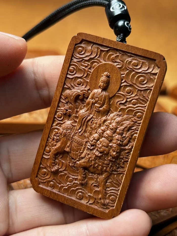 图片[2]-救苦天尊九头狮子护身道系枣木无事牌-衔鳞集