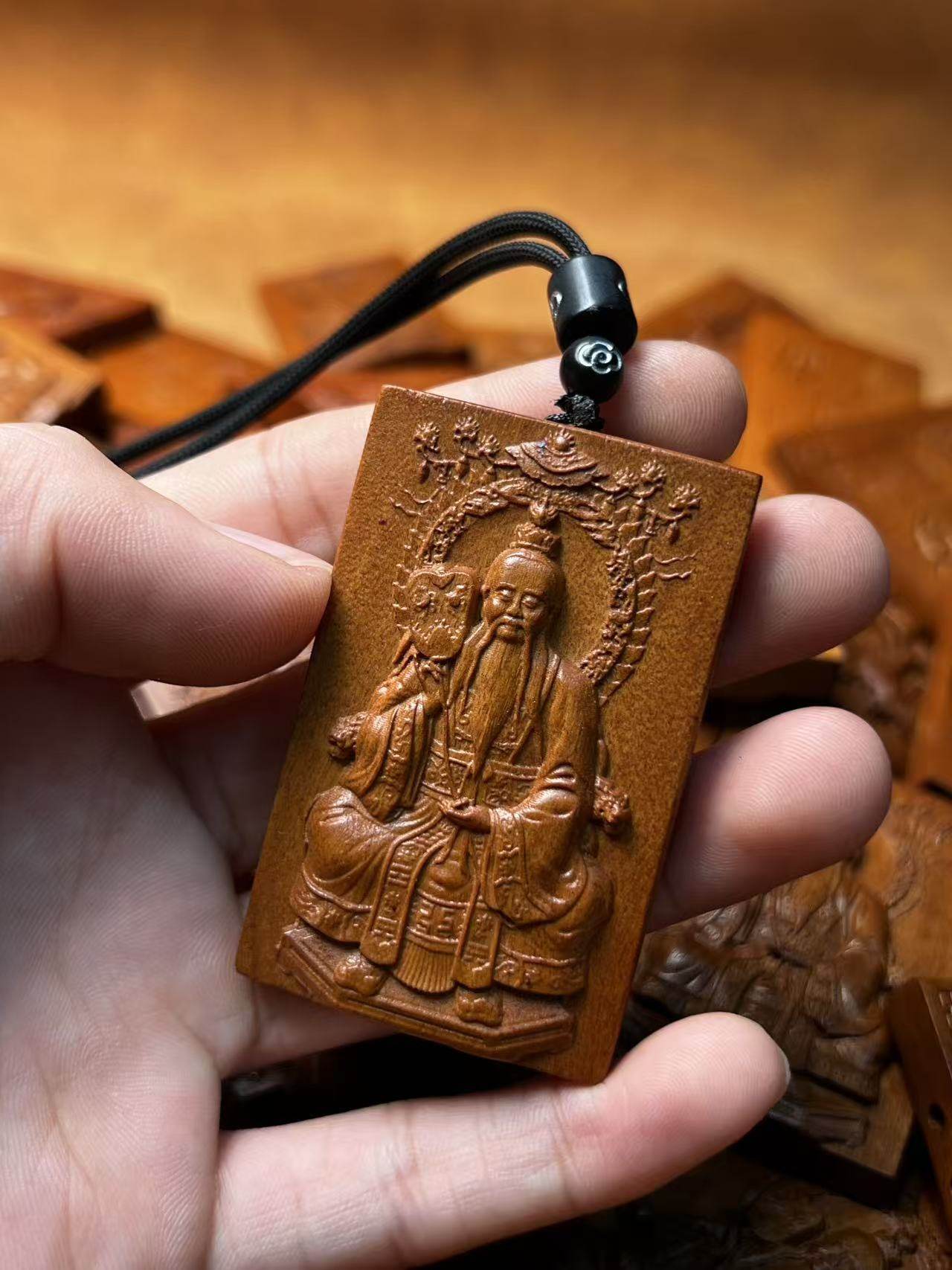 图片[2]-太上老君五岳真形图镇宅纳福枣木随身无事牌-衔鳞集