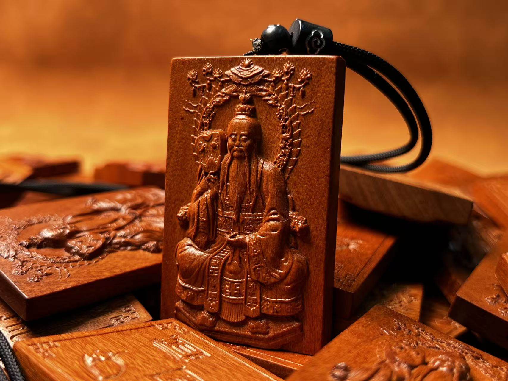 图片[3]-太上老君五岳真形图镇宅纳福枣木随身无事牌-衔鳞集