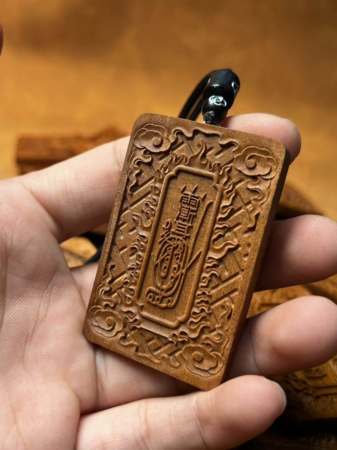 图片[2]-真武大帝护法枣木精雕道系随身无事牌-衔鳞集