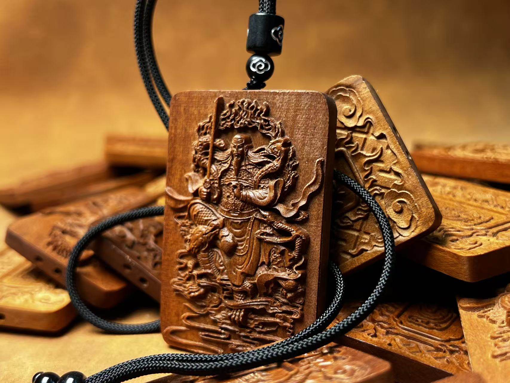图片[1]-真武大帝护法枣木精雕道系随身无事牌-衔鳞集