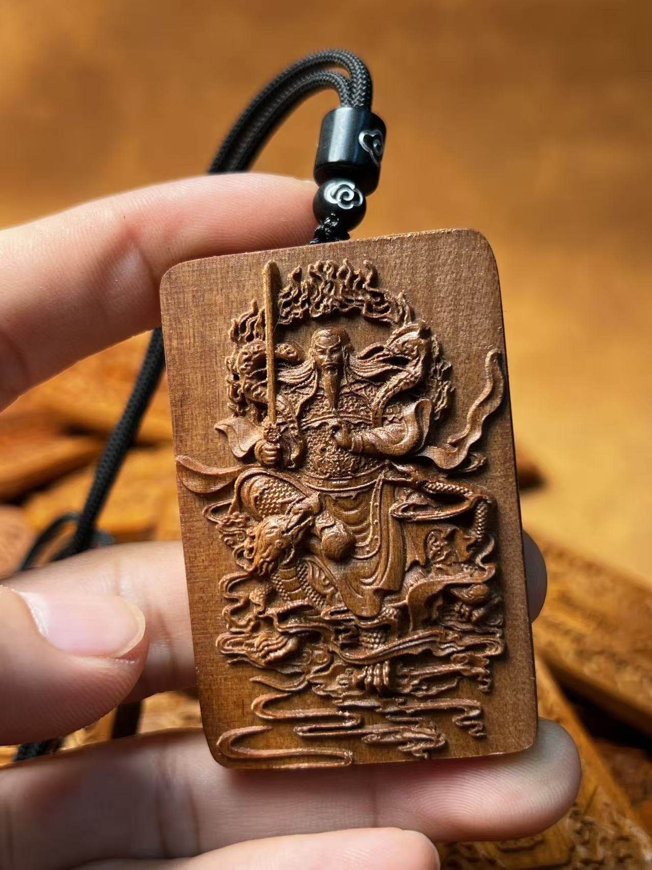 图片[5]-真武大帝护法枣木精雕道系随身无事牌-衔鳞集