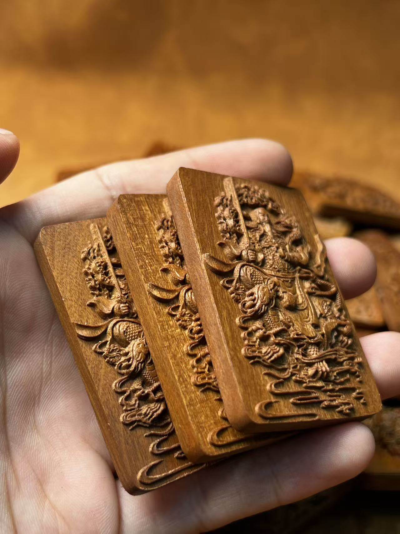 图片[6]-真武大帝护法枣木精雕道系随身无事牌-衔鳞集