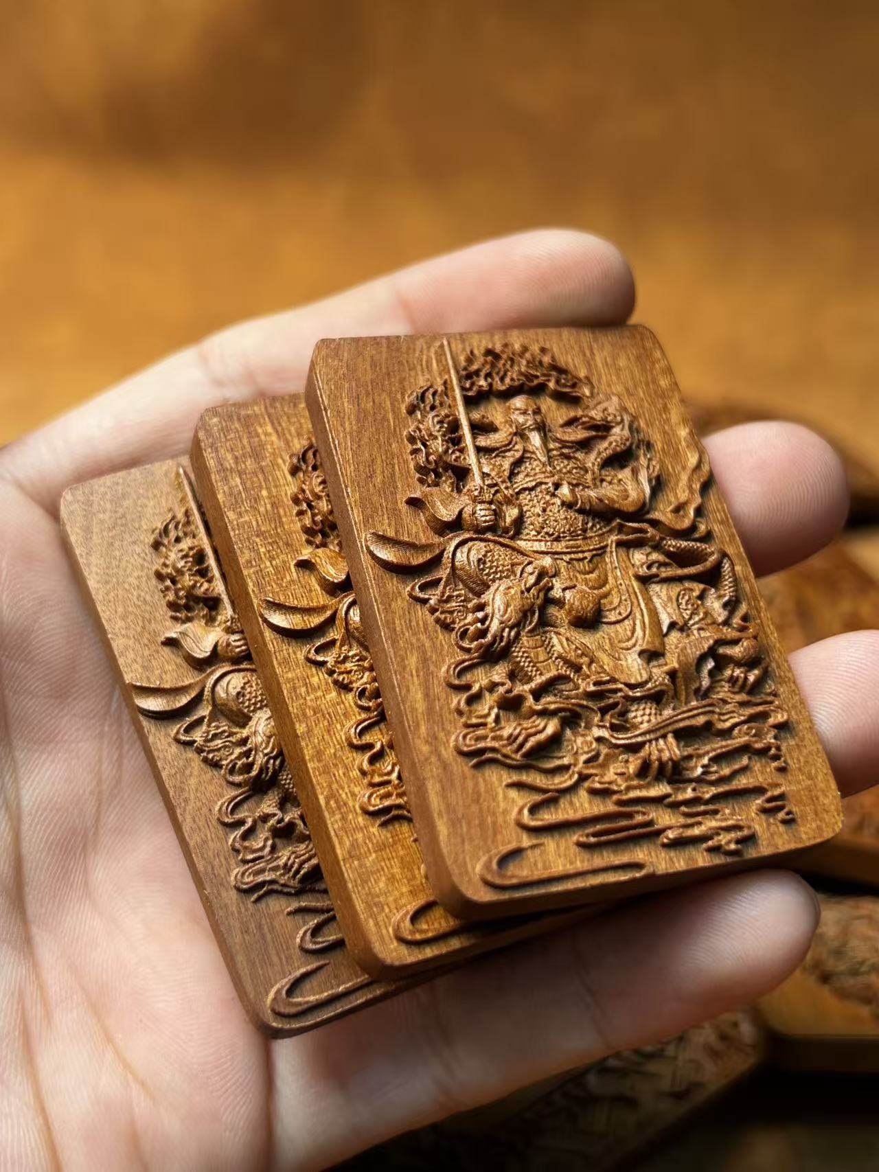 图片[7]-真武大帝护法枣木精雕道系随身无事牌-衔鳞集