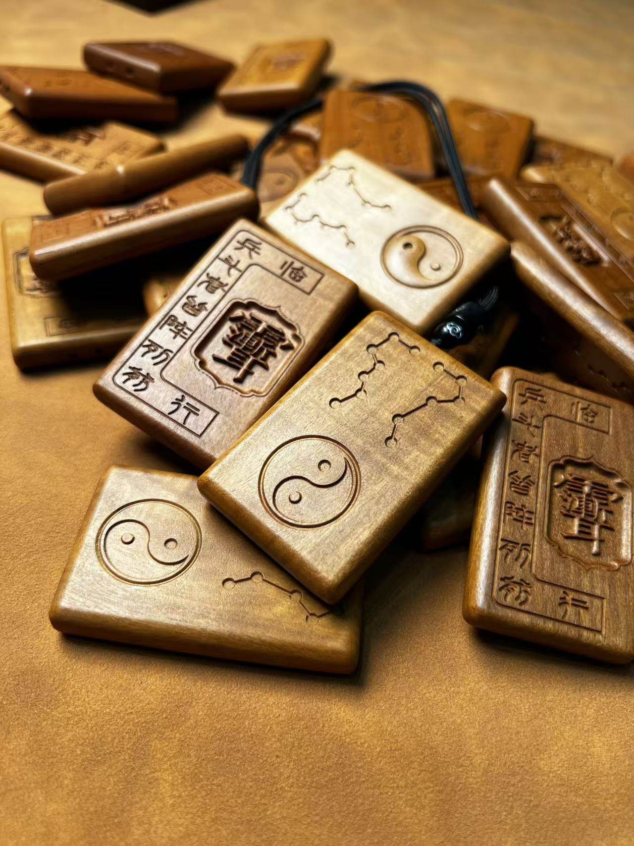 图片[6]-紫微讳九字真言增慧道系枣木精雕无事牌-衔鳞集