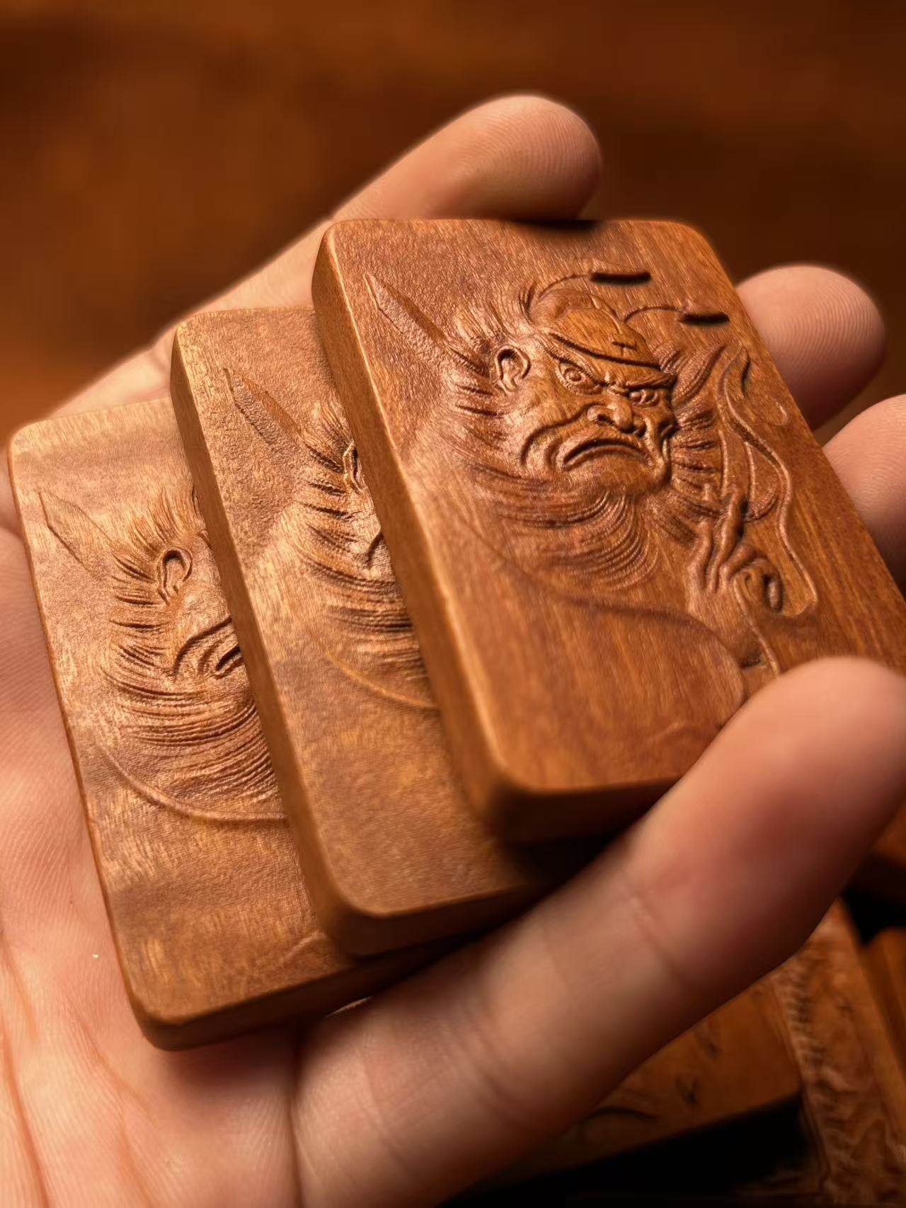 图片[7]-天师纳福辟斜招财枣木精雕随身平安无事牌-衔鳞集