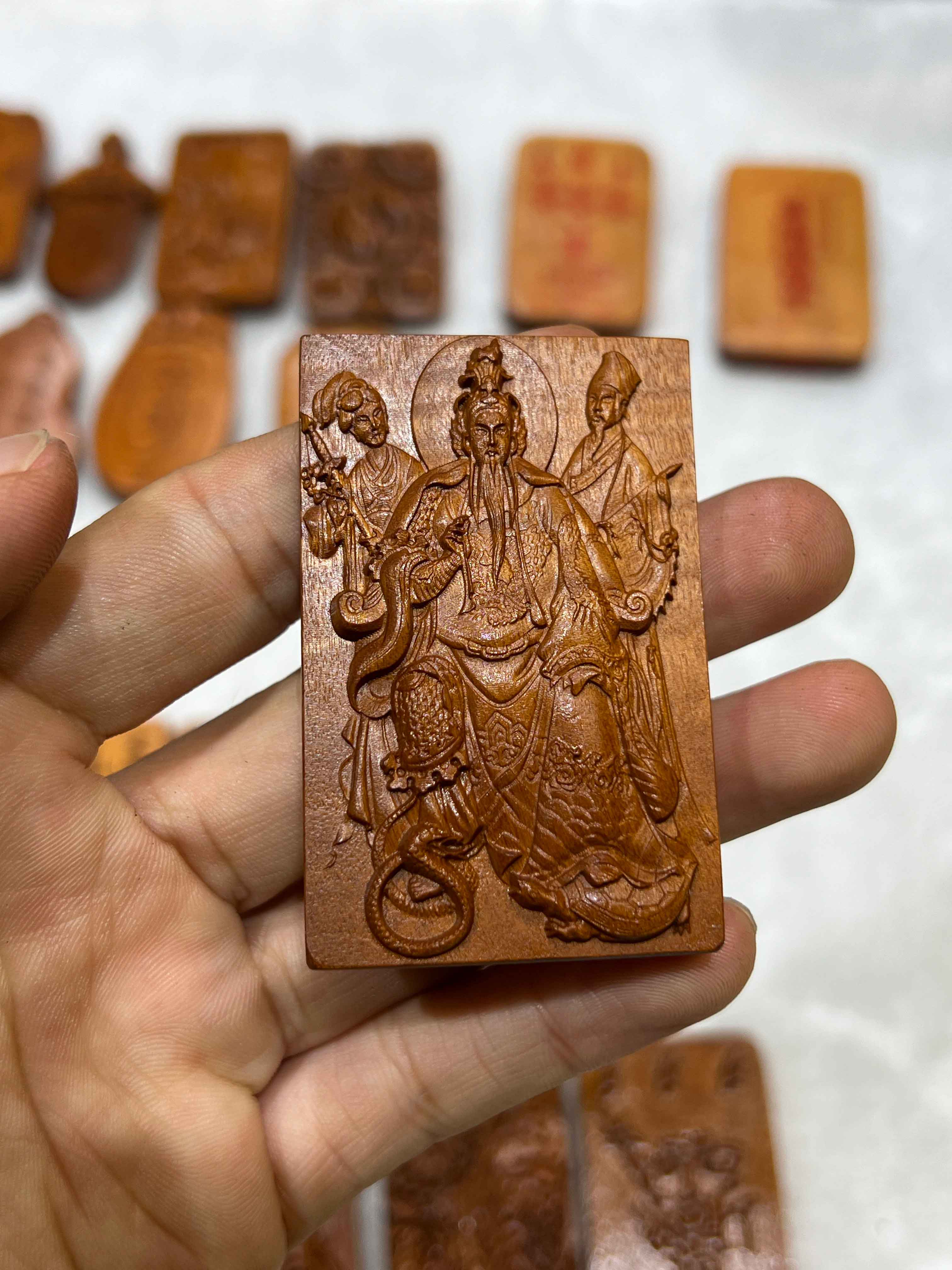 图片[1]-真武大帝十字天经护身镇宅道系枣木精雕无事牌-衔鳞集