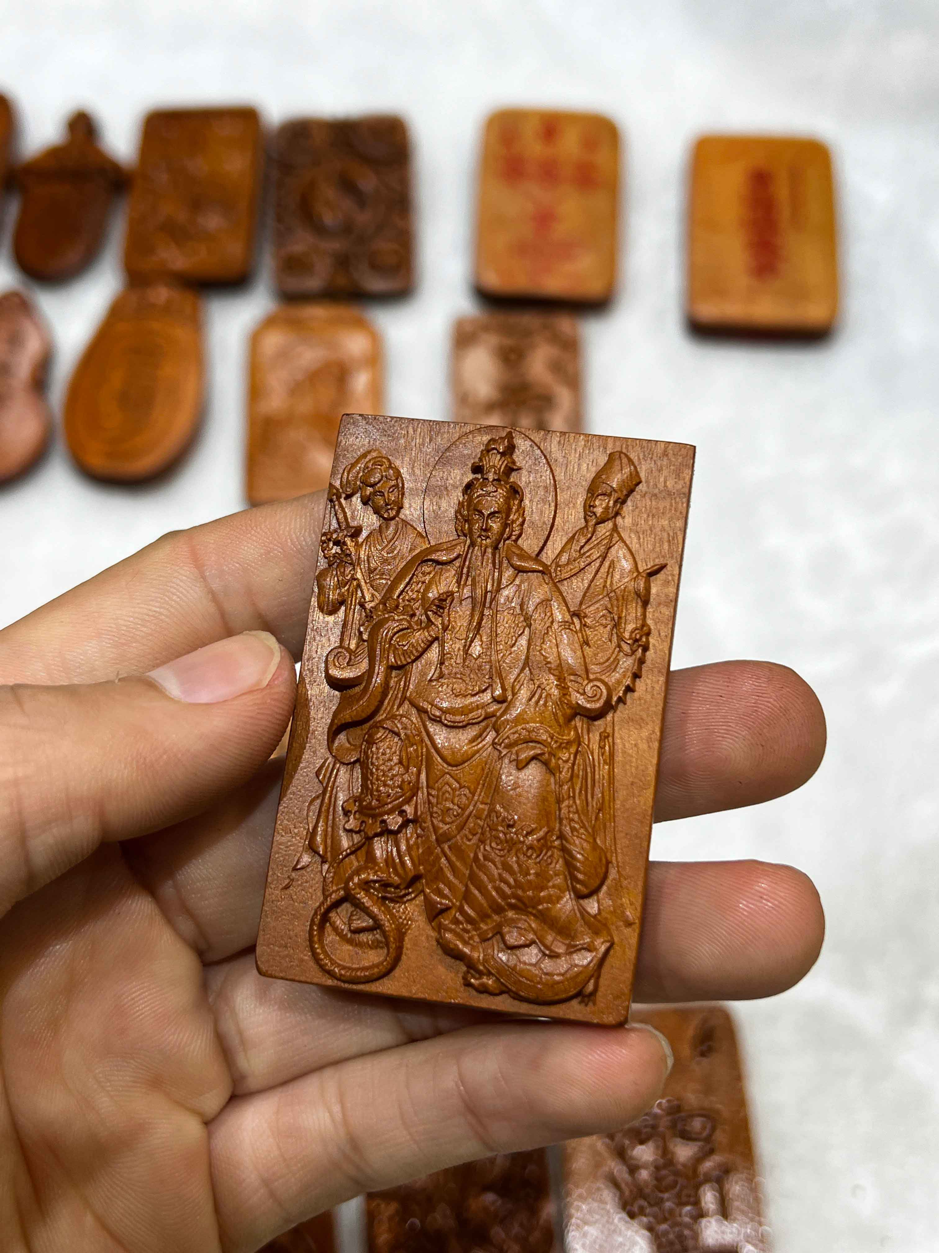 图片[4]-真武大帝十字天经护身镇宅道系枣木精雕无事牌-衔鳞集