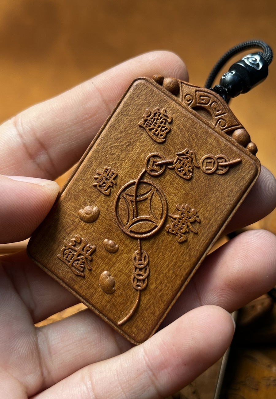 图片[2]-紫微讳殷郊元帅镇煞护身道系枣木精雕无事牌-衔鳞集