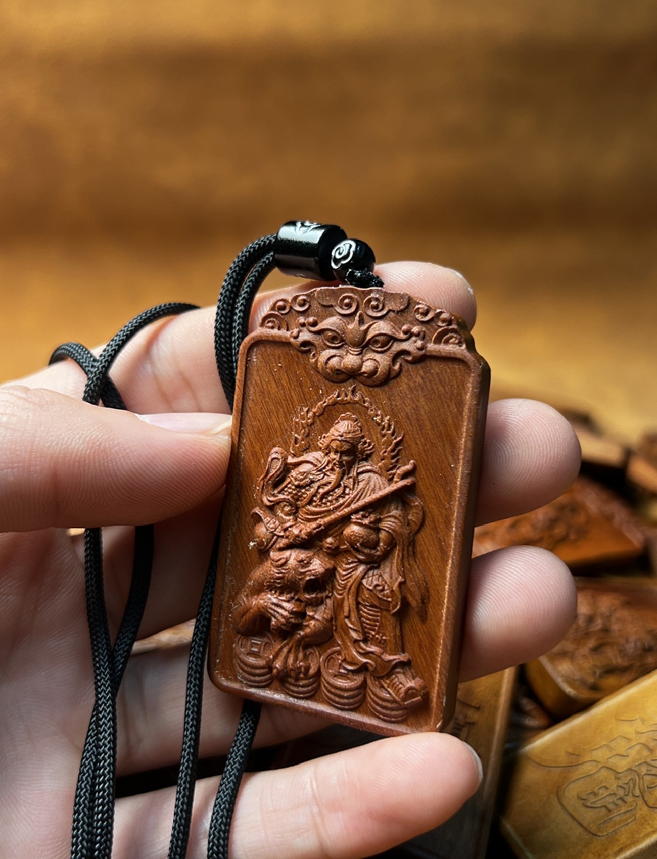 图片[3]-赵公明财神招财镇库道系枣木随身无事牌-衔鳞集