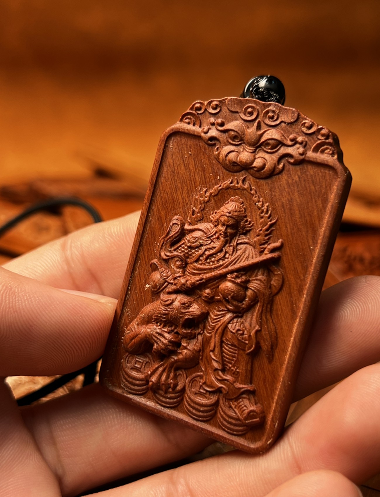 图片[4]-赵公明财神招财镇库道系枣木随身无事牌-衔鳞集