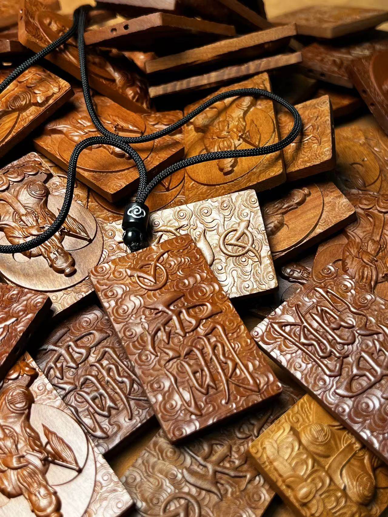 图片[10]-太上老君道德天尊护法赐福枣木精雕道系无事牌-衔鳞集