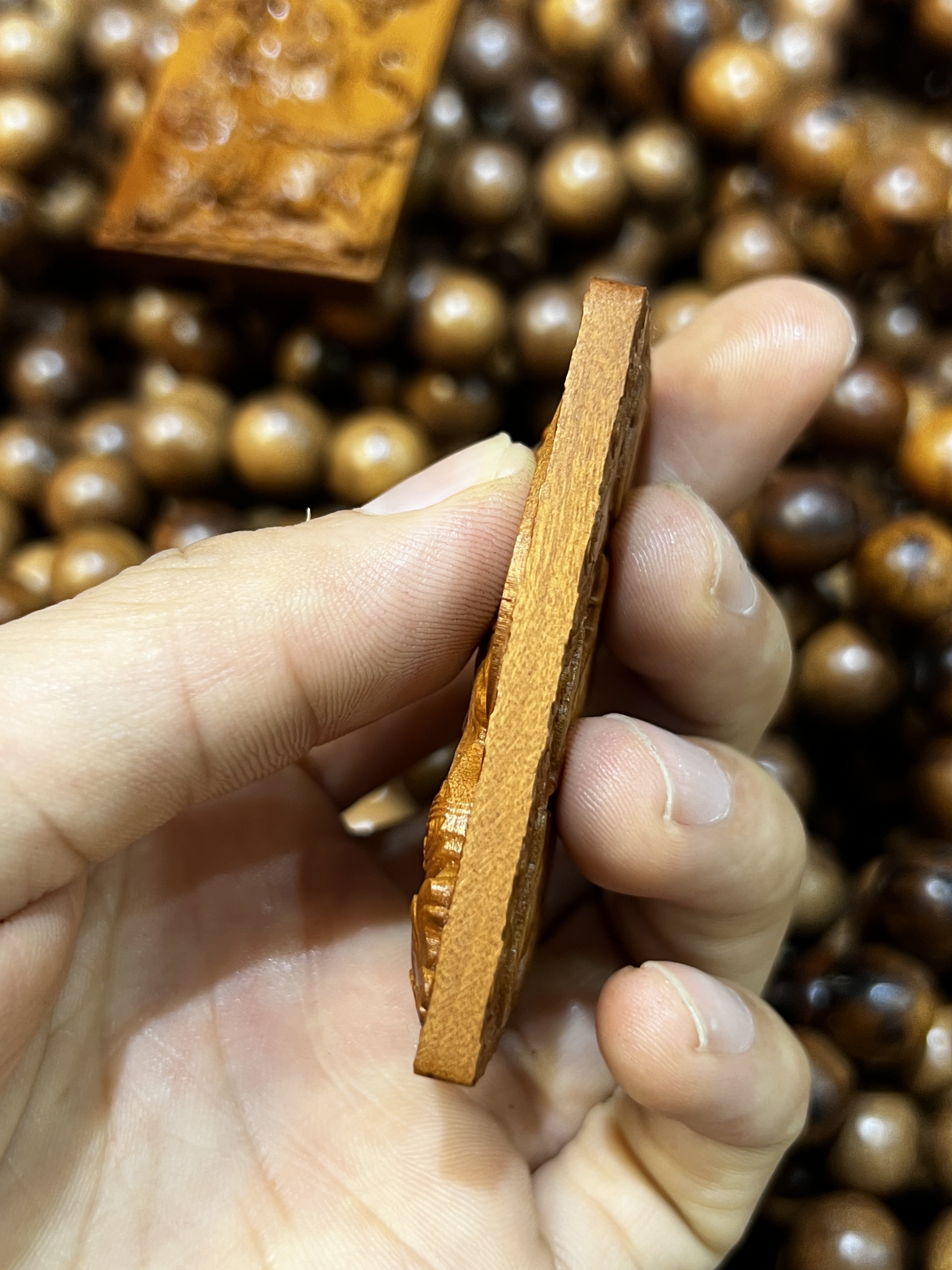 图片[5]-太上老君道德天尊护法赐福枣木精雕道系无事牌-衔鳞集