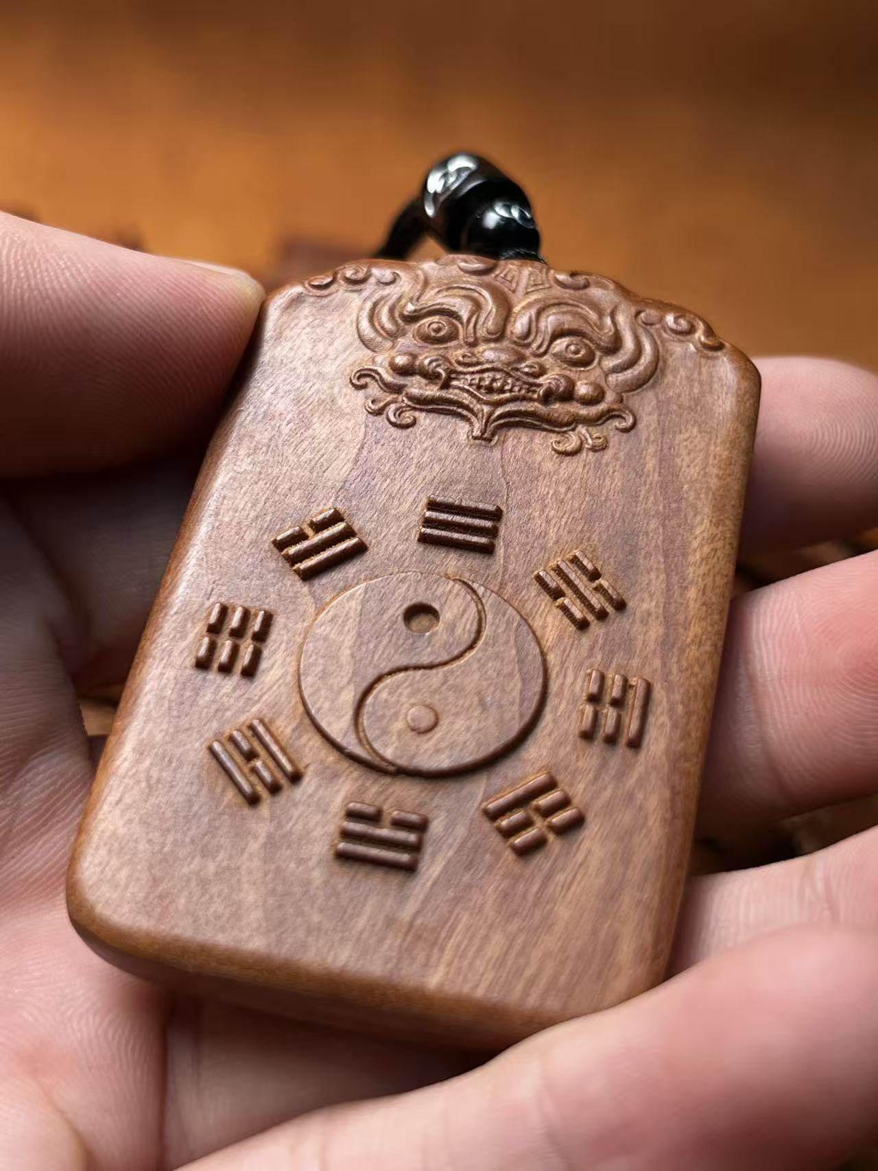 图片[3]-紫微讳八卦纹镇宅化煞枣木精雕平安无事牌-衔鳞集