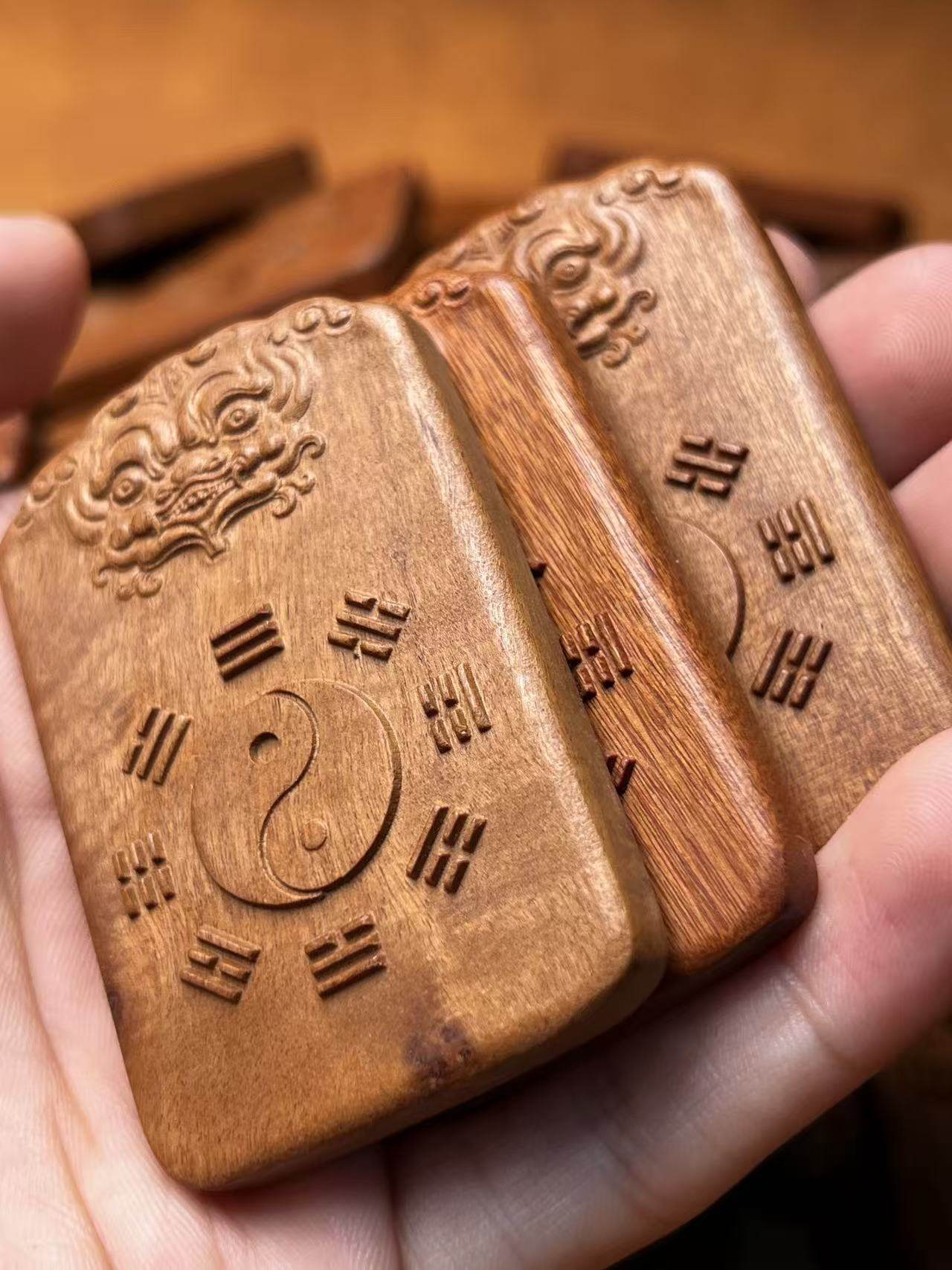 图片[6]-紫微讳八卦纹镇宅化煞枣木精雕平安无事牌-衔鳞集