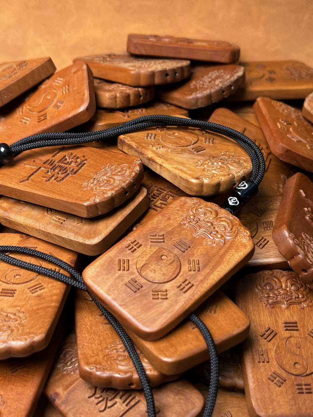 图片[7]-紫微讳八卦纹镇宅化煞枣木精雕平安无事牌-衔鳞集