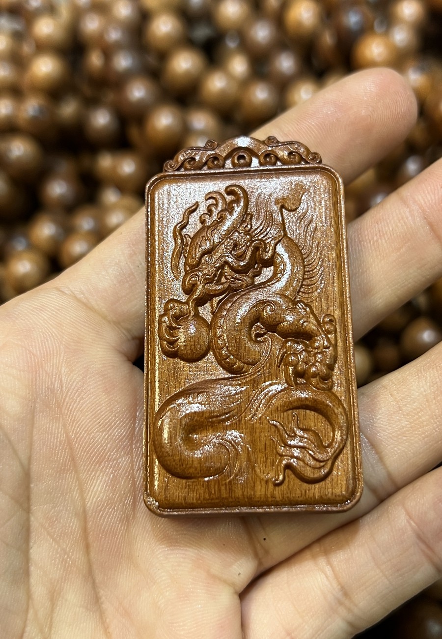 图片[4]-神龙护主招财化煞枣木精雕道系平安无事牌-衔鳞集