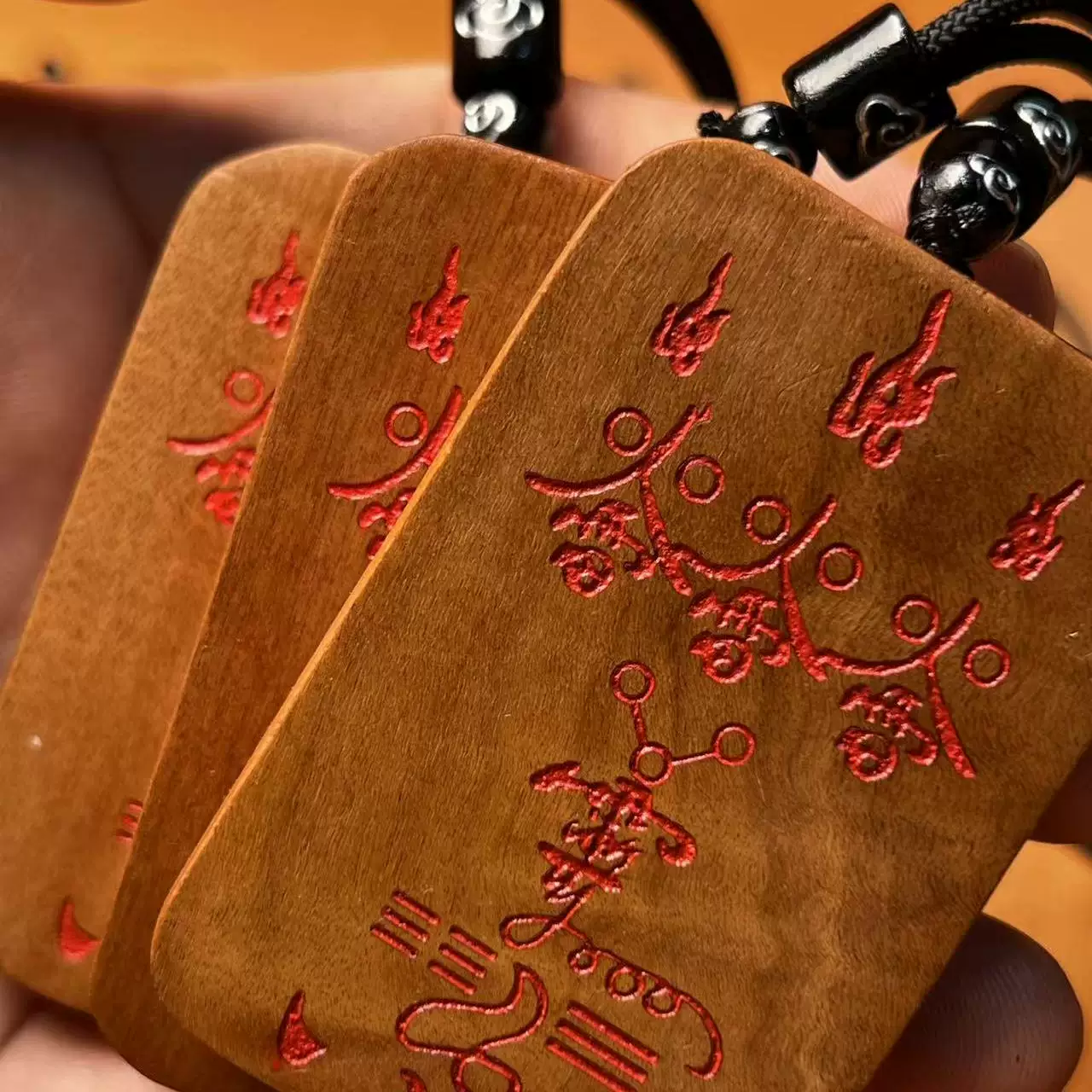 紫微讳雷火符文辟镇煞道系精雕平安无事牌-衔鳞集