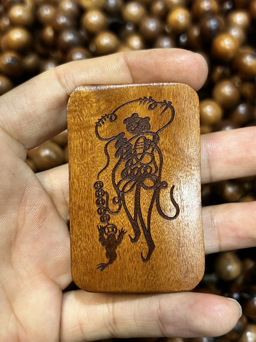 图片[2]-天师平安纳福枣木精雕道系随身无事牌-衔鳞集