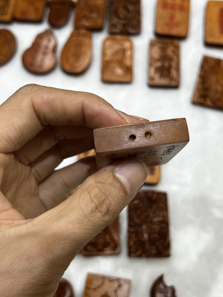 图片[6]-魁星点斗文昌护佑枣木精雕道系随身无事牌-衔鳞集