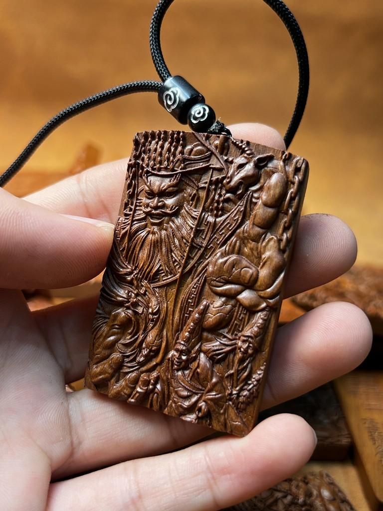 图片[1]-东岳大帝山鬼敕令枣木精雕道系镇宅无事牌-衔鳞集