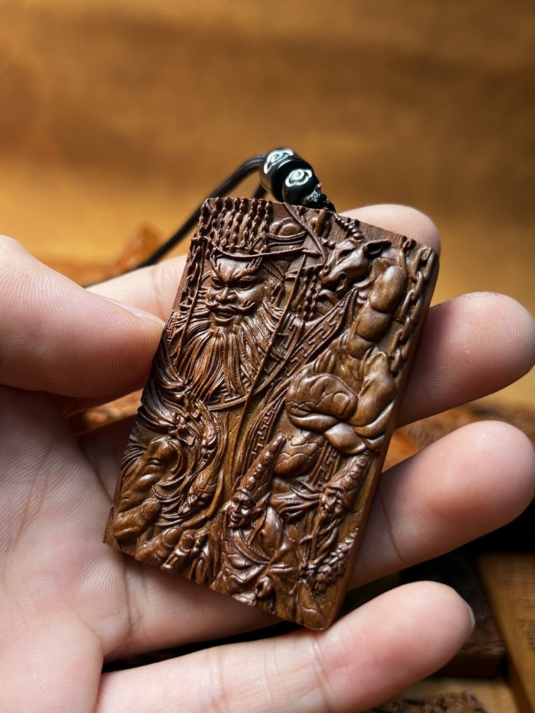 图片[4]-东岳大帝山鬼敕令枣木精雕道系镇宅无事牌-衔鳞集