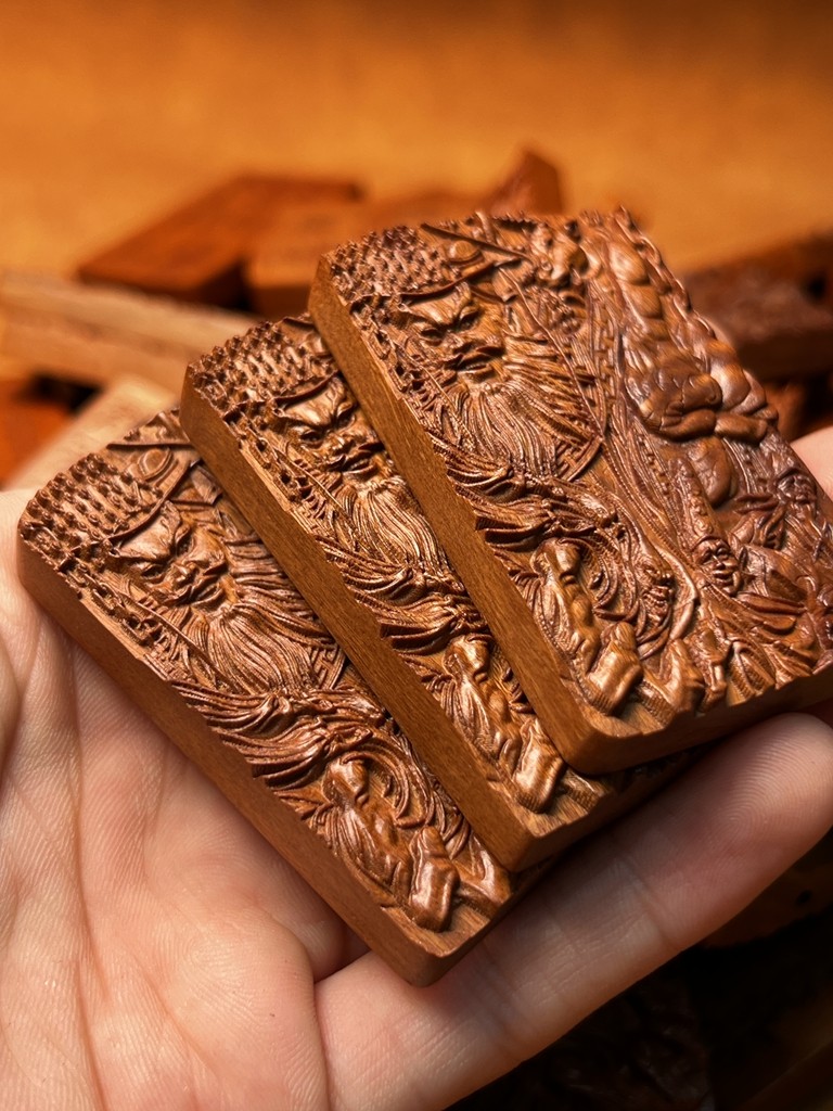 图片[5]-东岳大帝山鬼敕令枣木精雕道系镇宅无事牌-衔鳞集