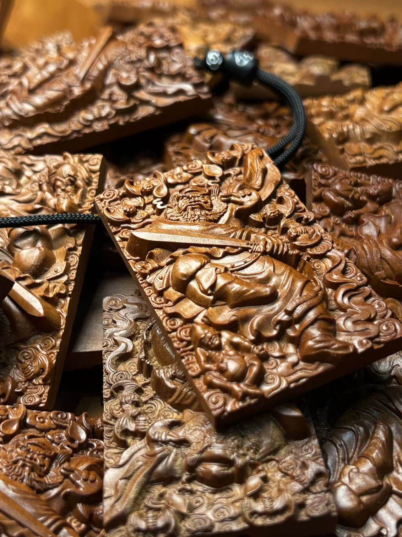 图片[8]-钟馗天师镇宅驱枣木精雕道系平安无事牌-衔鳞集