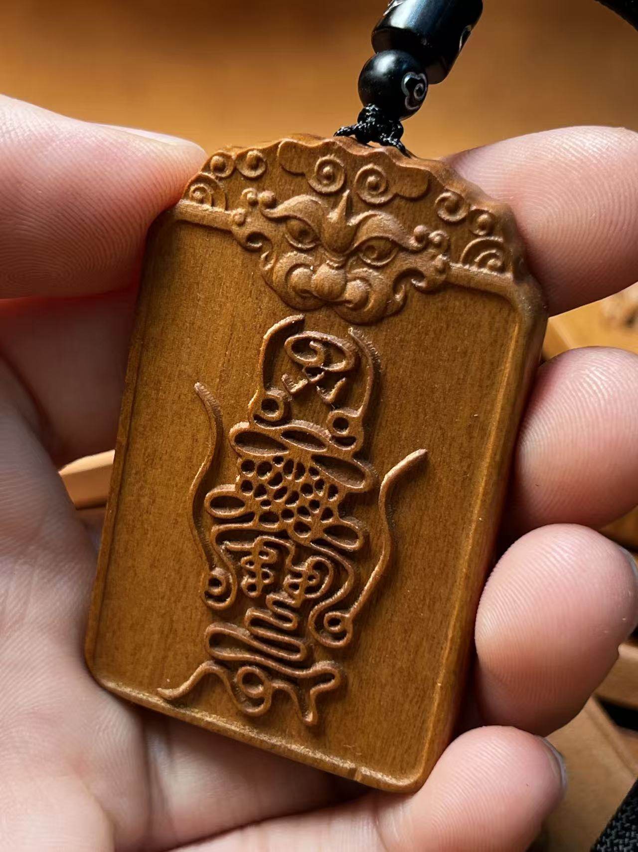 图片[7]-真武大帝荡魔护身枣木精雕道系平安无事牌-衔鳞集