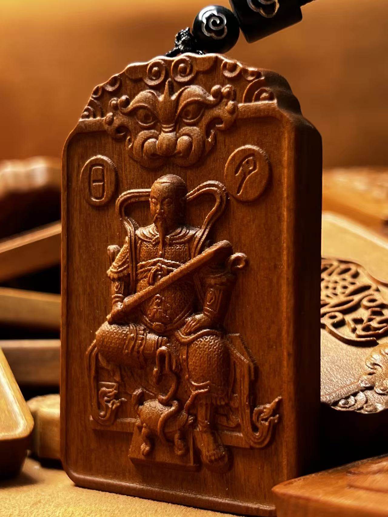 图片[5]-真武大帝荡魔护身枣木精雕道系平安无事牌-衔鳞集