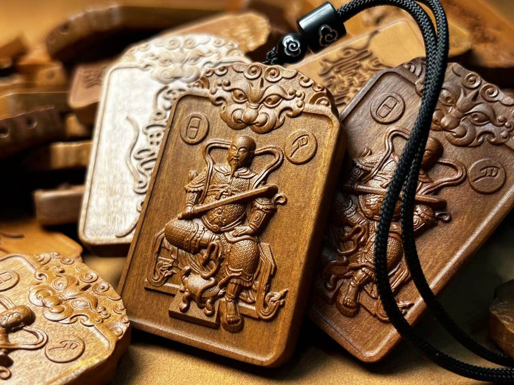 图片[3]-真武大帝荡魔护身枣木精雕道系平安无事牌-衔鳞集