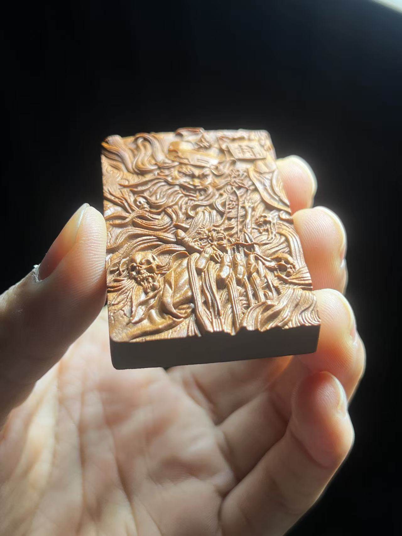 图片[4]-钟馗镇宅驱斜降福枣木精雕道系平安无事牌-衔鳞集