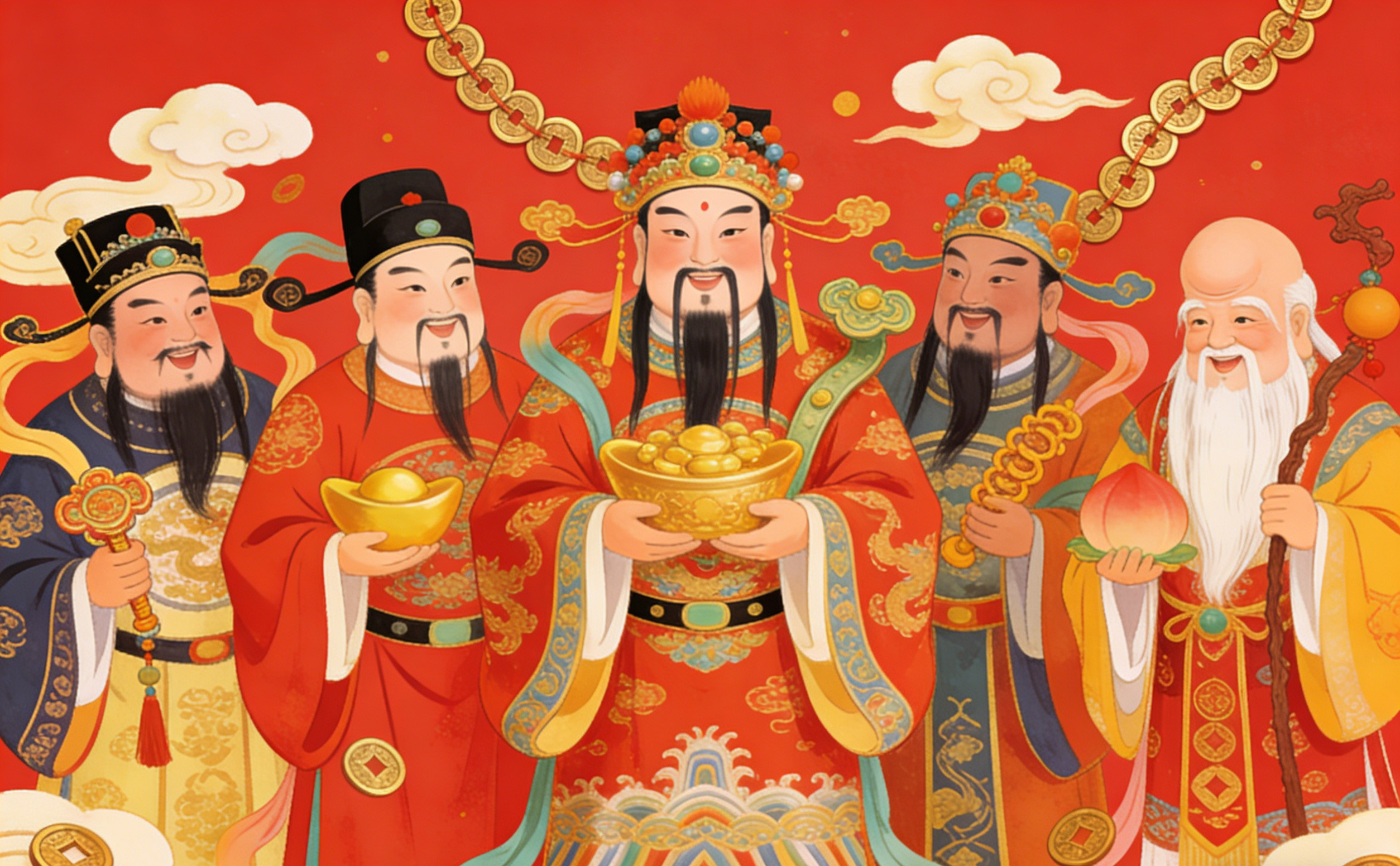 五路财神与赵公明:财神文化的民俗趣味-衔鳞集