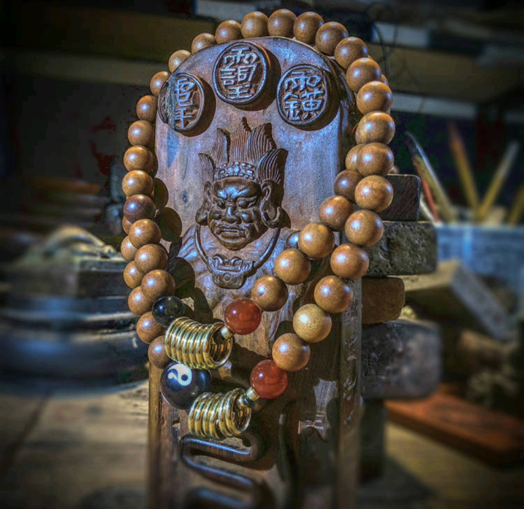 南辰北斗护法雷击枣木能量手串随身珠串-衔鳞集