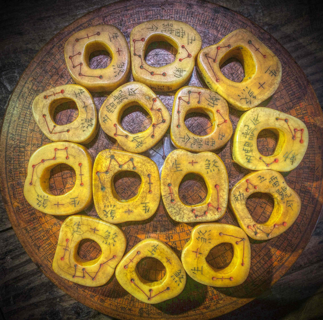 五雷令骨环雕刻骨质吊坠手工制作把玩饰品-衔鳞集