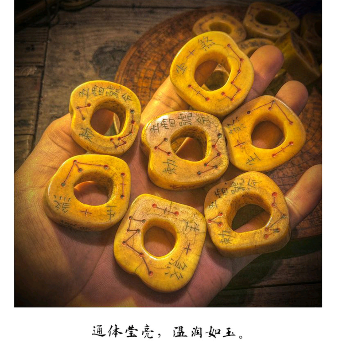 图片[4]-五雷令骨环雕刻骨质吊坠手工制作把玩饰品-衔鳞集