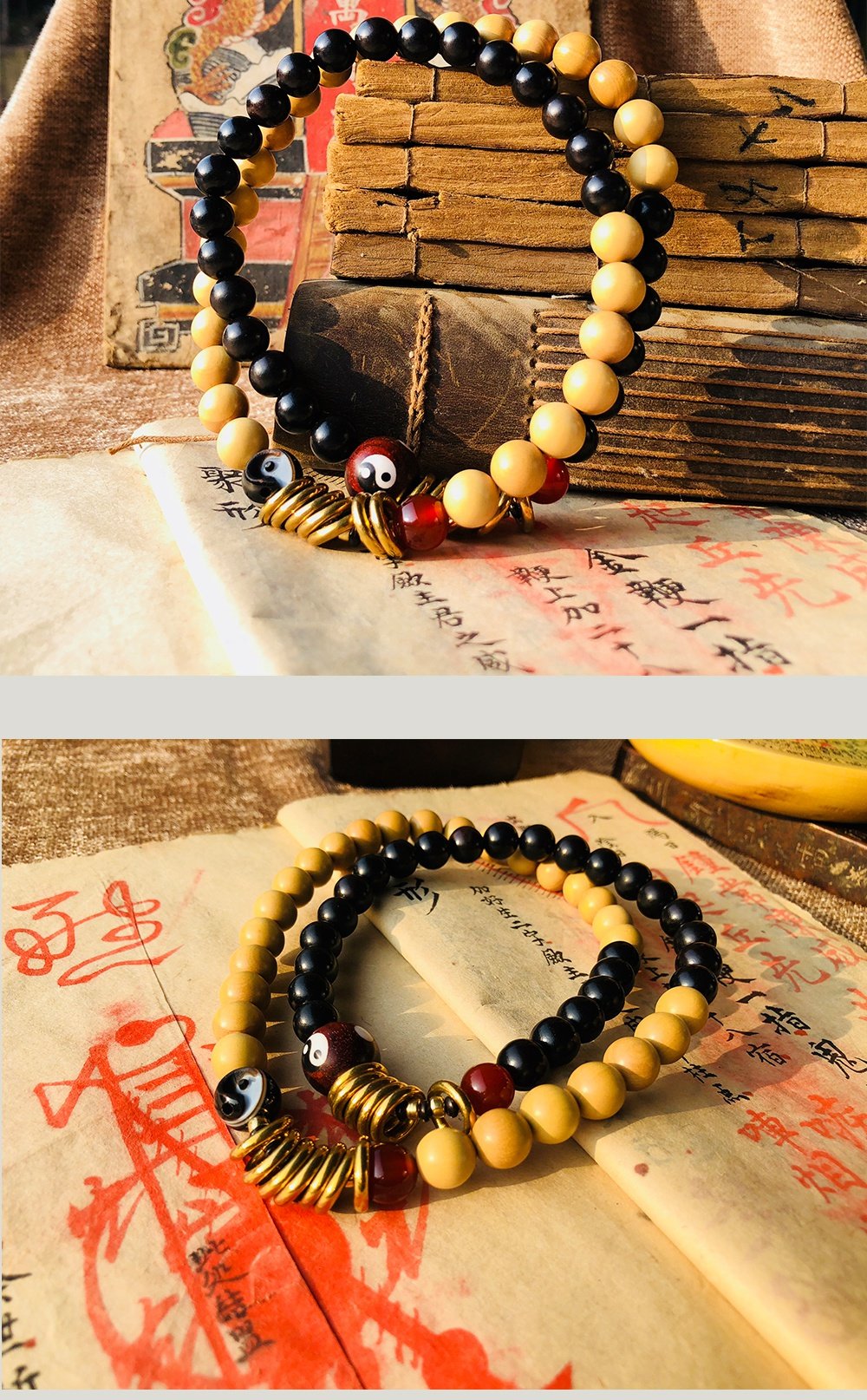 图片[9]-南辰北斗护法阴阳流珠手串-衔鳞集