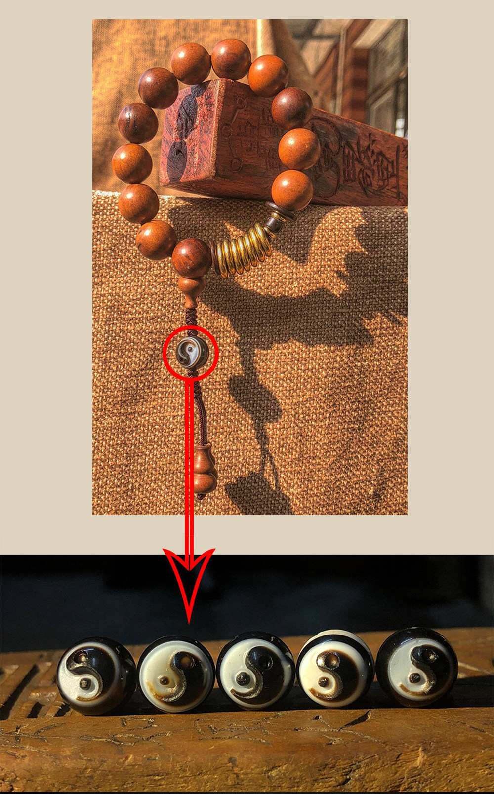 图片[3]-北斗护身雷击枣木道系流珠手串能量珠串-衔鳞集