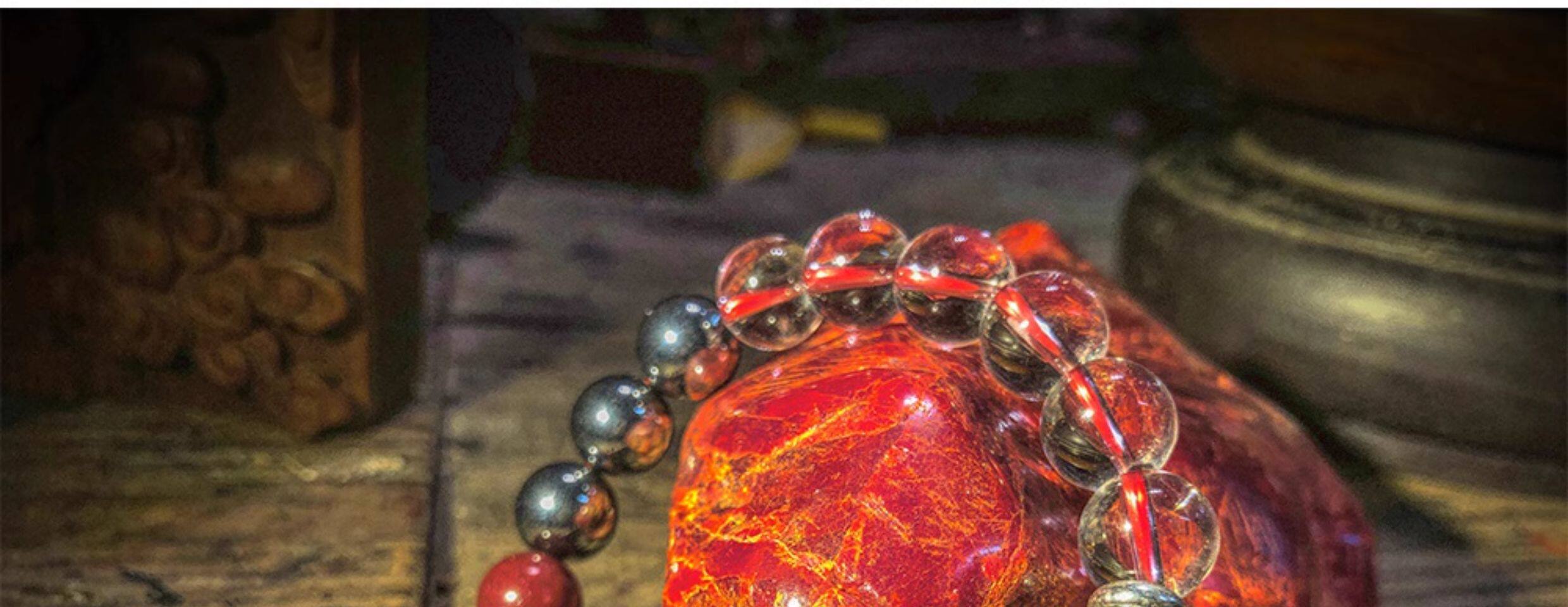 图片[4]-雷击枣木水晶道流珠纯银铃铛女款手串-衔鳞集