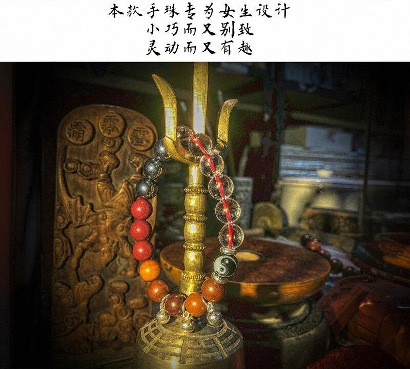 图片[6]-雷击枣木水晶道流珠纯银铃铛女款手串-衔鳞集