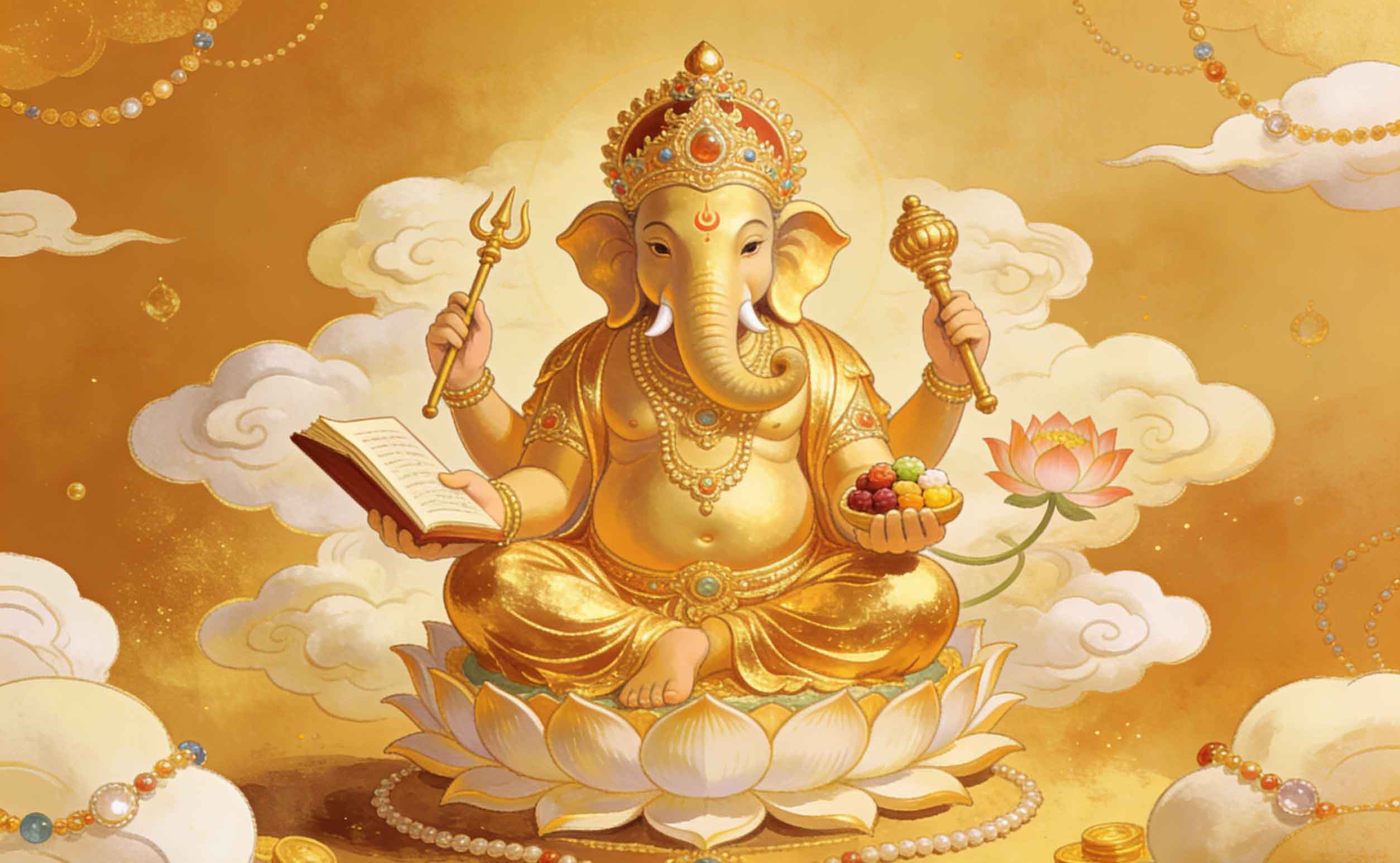 智慧与财富之神：象神（迦尼萨）的双重祝福-衔鳞集