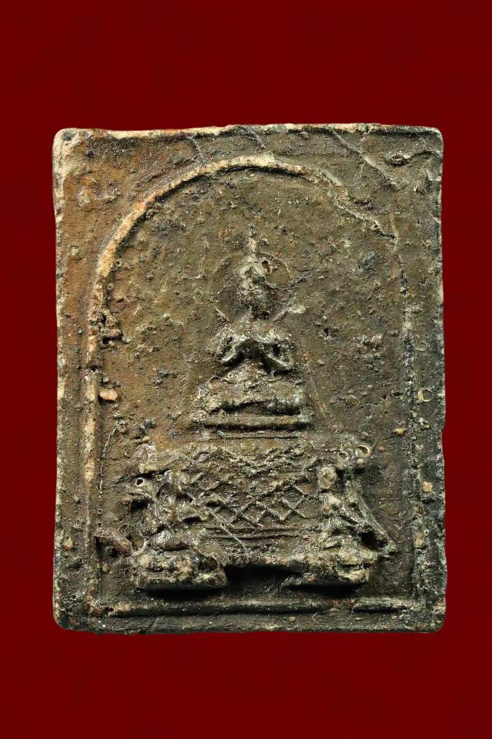 图片[1]-龙婆碧纳罕见方模帕素天神-衔鳞集