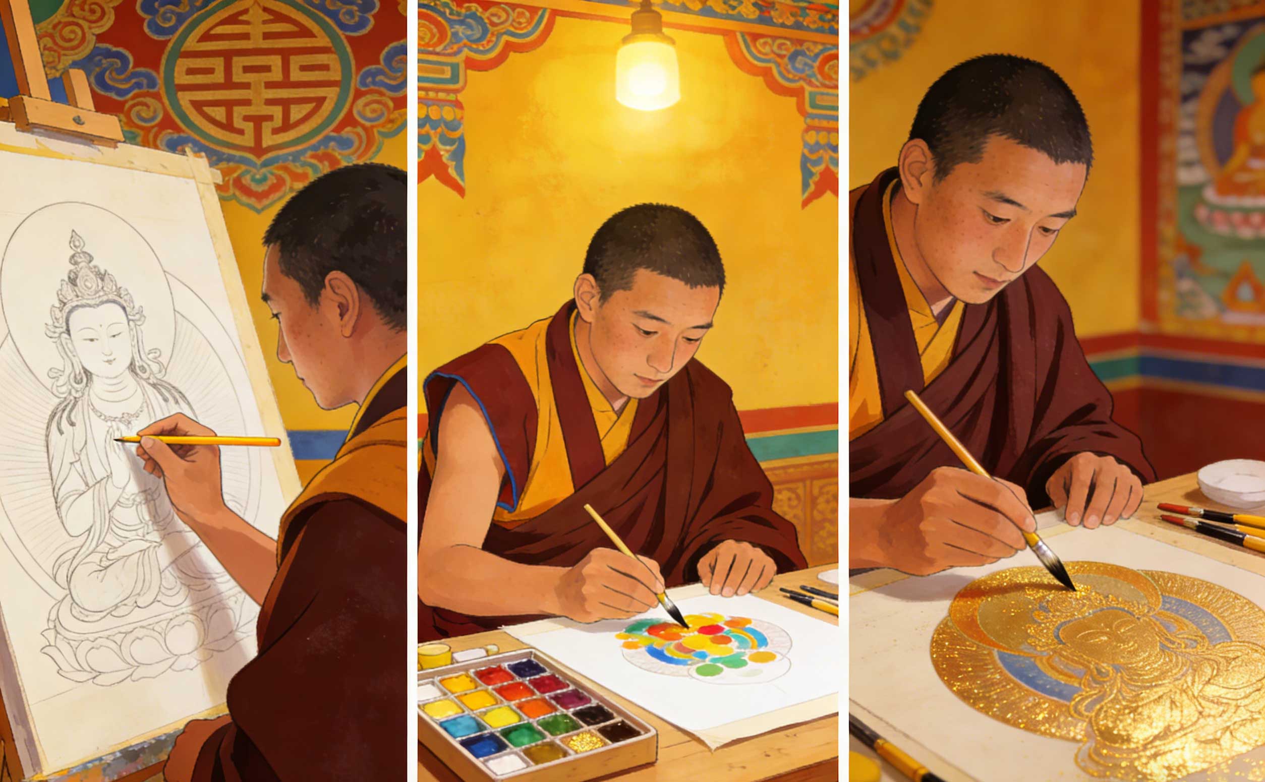 一幅唐卡是如何诞生的？-衔鳞集