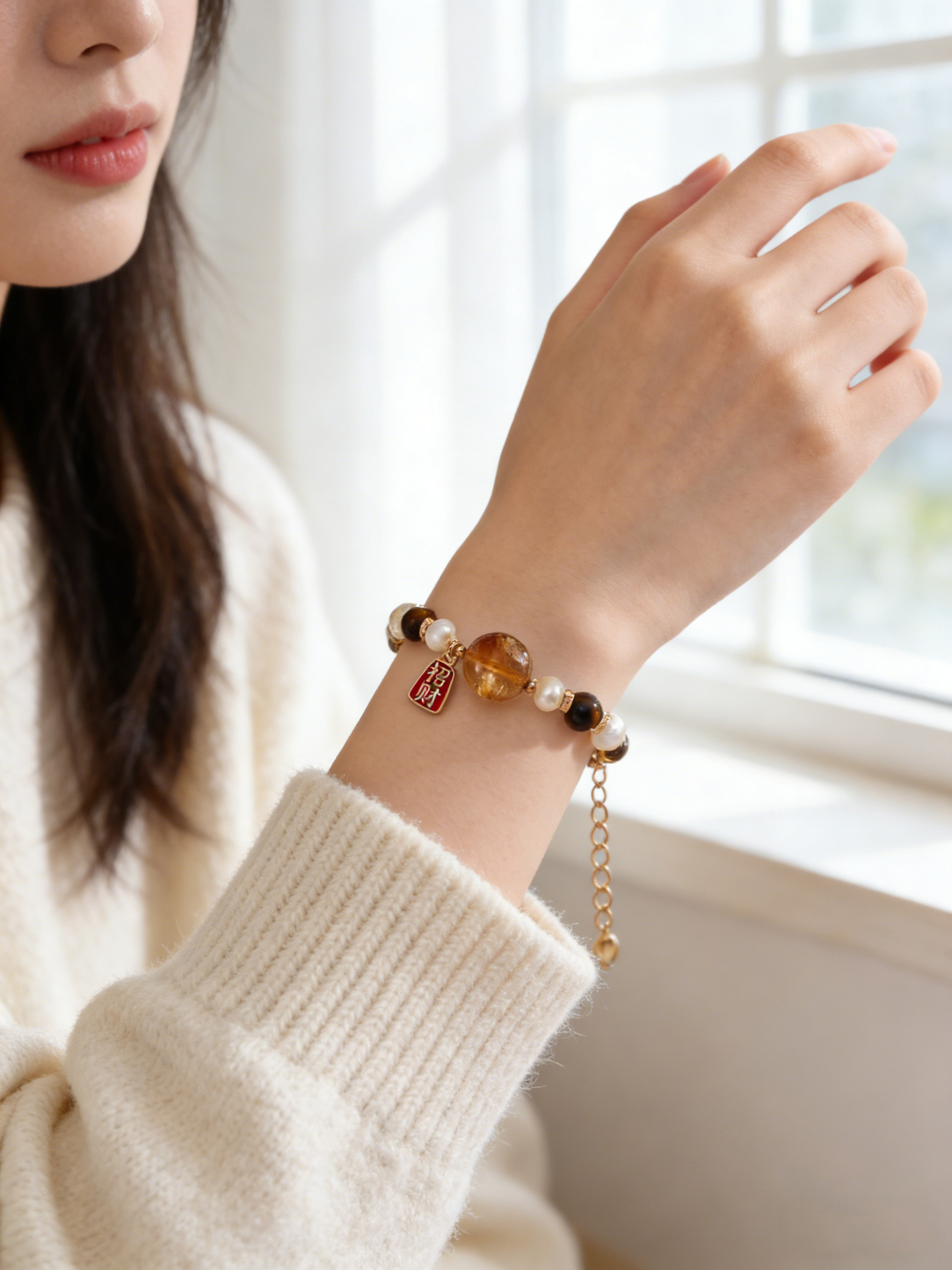 图片[1]-「金虎衔珠」新年三饰手链耳环项链新年系列首发-衔鳞集