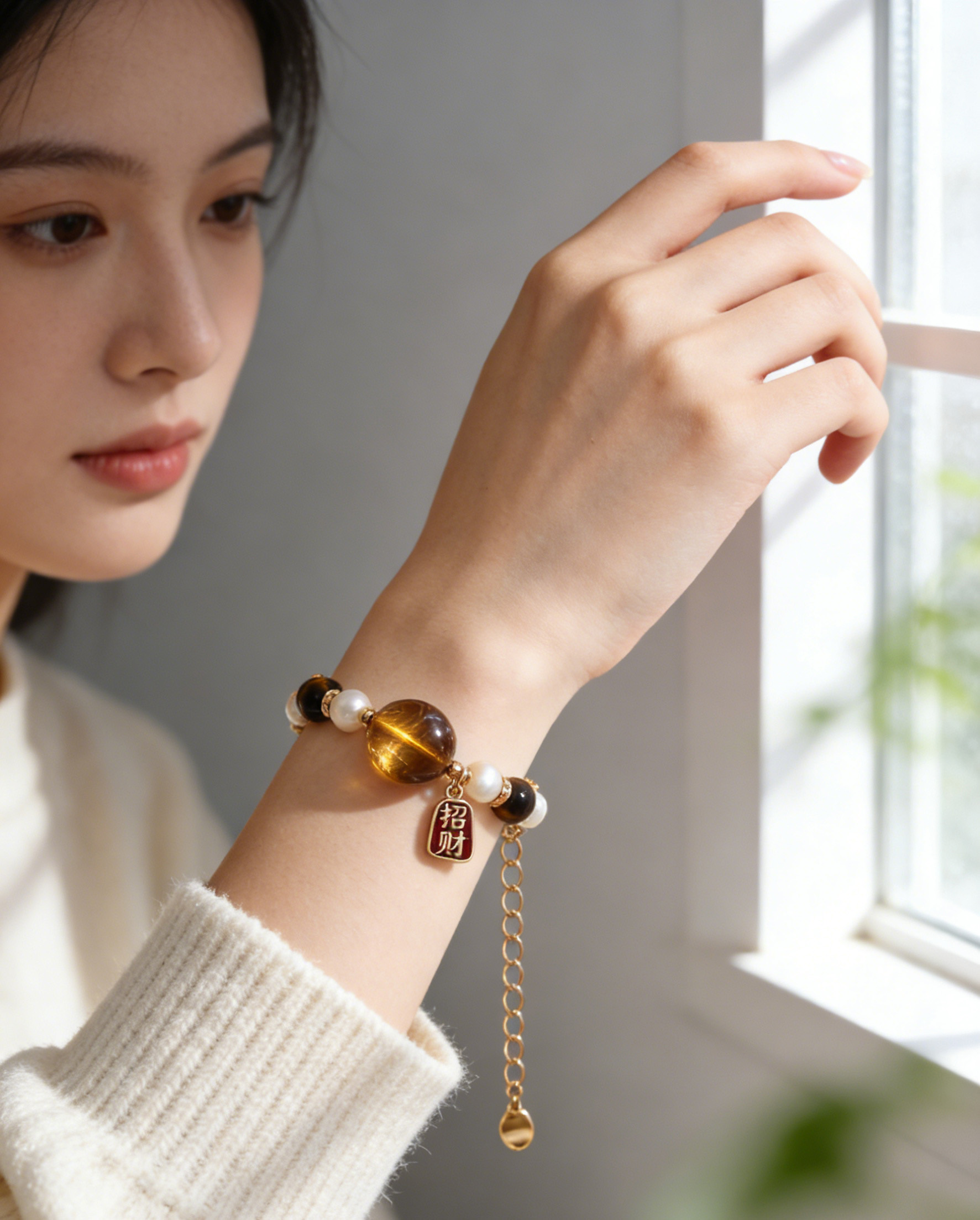 图片[2]-「金虎衔珠」新年三饰手链耳环项链新年系列首发-衔鳞集