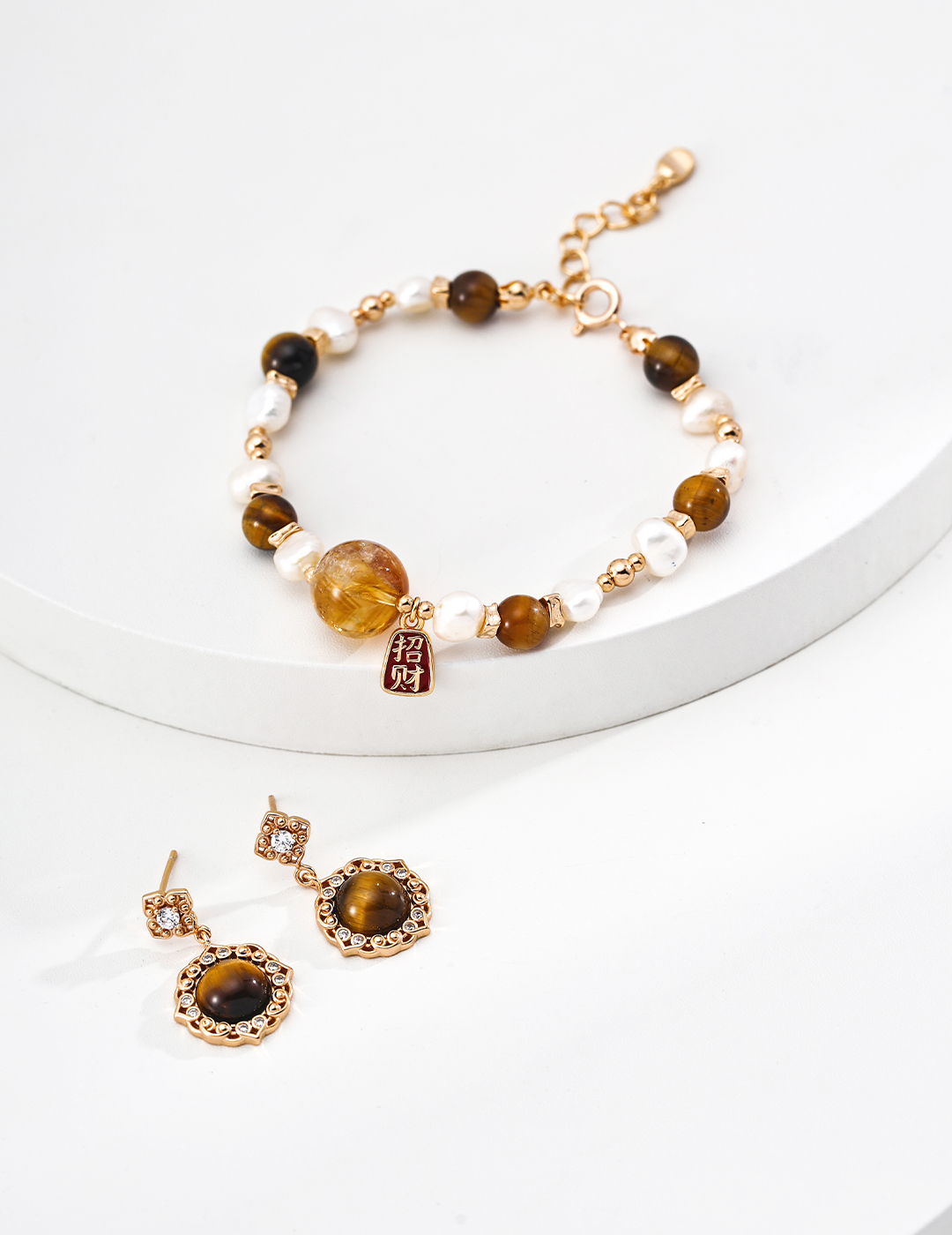 图片[7]-「金虎衔珠」新年三饰手链耳环项链新年系列首发-衔鳞集