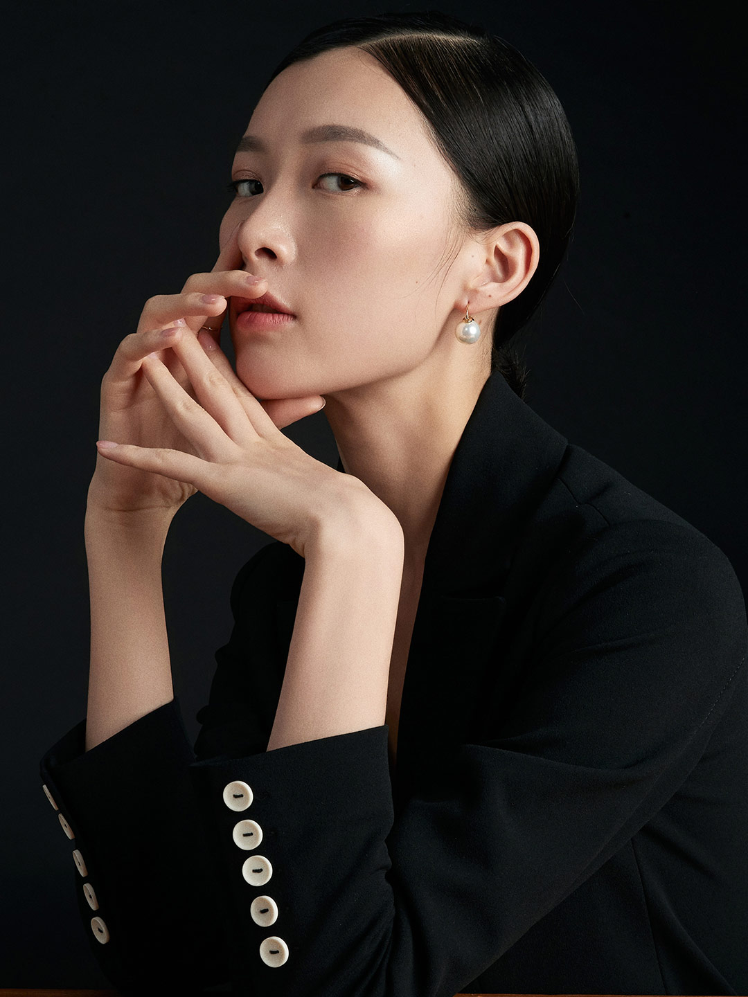 图片[3]-「简」贝珠耳环-衔鳞集